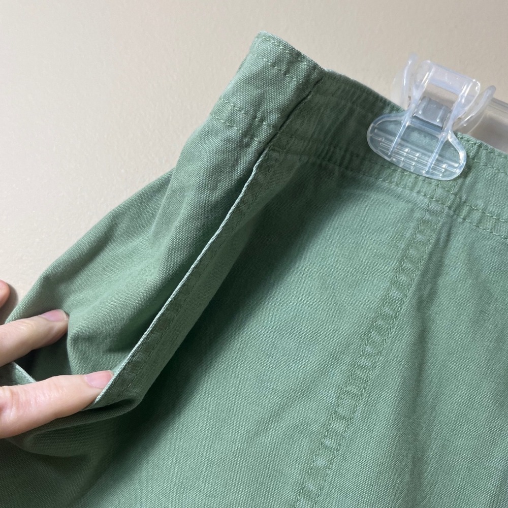 Classic Elements Spanish Olive Cotton Utility Skirt Size 18 Gorpcore Cottagecore - Picture 7 of 10